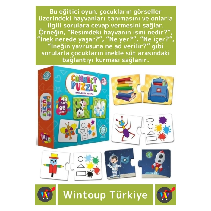 Premium Zeka Geliştirici Eğlenceli Öğretici Çocuk El Göz Koordinasyonu BAĞLANTI KURMA Puzzle Oyunu