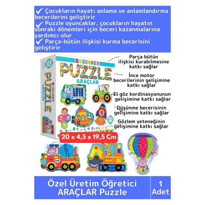 Premium Çocuk El Göz Koordinasyonu Zeka Geliştirici Eğitici Tanıtıcı Beginner ARAÇLAR Puzzle Oyunu