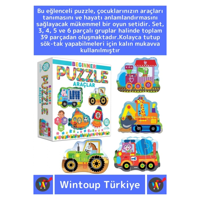 Premium Çocuk El Göz Koordinasyonu Zeka Geliştirici Eğitici Tanıtıcı Beginner ARAÇLAR Puzzle Oyunu