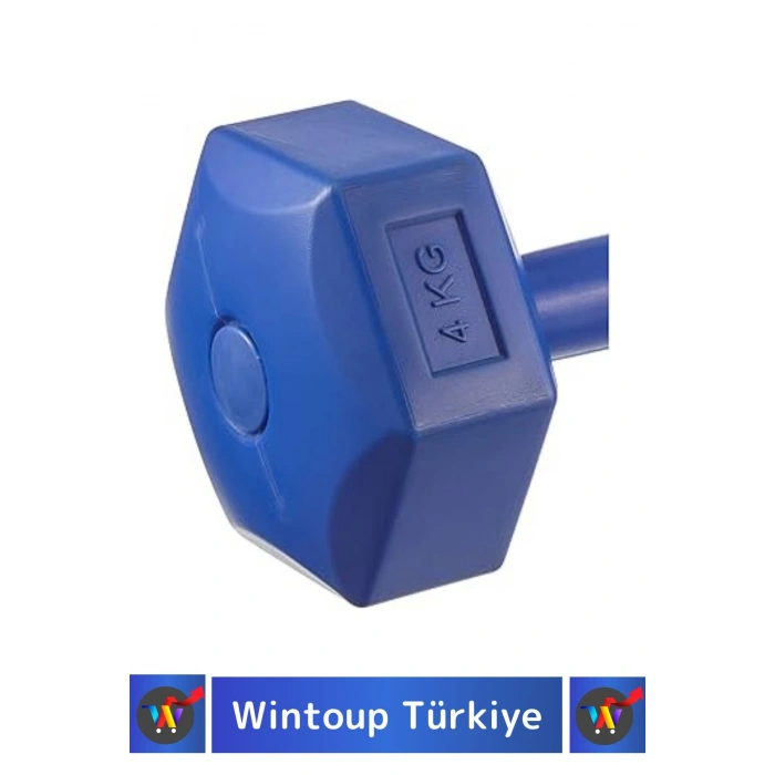 Premium Plastik Spor Egzersiz Fitness Vücut Geliştirme Pilates Ağırlık 4 Kg Dambıl Seti 2 Ad Dumbell