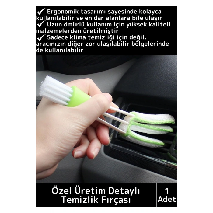 Premium Zor Dar Hassas Yerleri Temizleyen Elektronik&Otomobil Araç Klima İç Detay Temizleme Fırçası