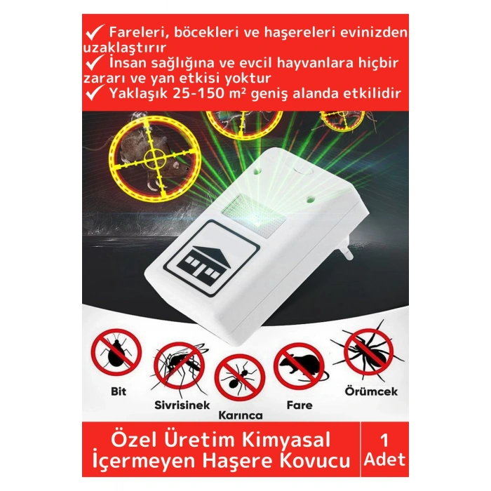 Özel Üretim Ekonomik Kimyasal İçermeyen Zararsız 220V Fare Kemirgen Haşere Kovucu Uzaklaştırıcı