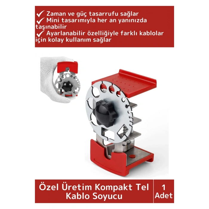 Özel Üretim Taşınabilir Cep Boy El Sıyırıcı Ayarlanabilir Hafif Kompakt Tel Kablo Soyucu