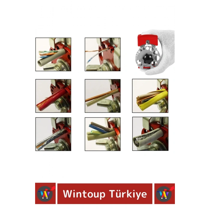 Özel Üretim Taşınabilir Cep Boy El Sıyırıcı Ayarlanabilir Hafif Kompakt Tel Kablo Soyucu