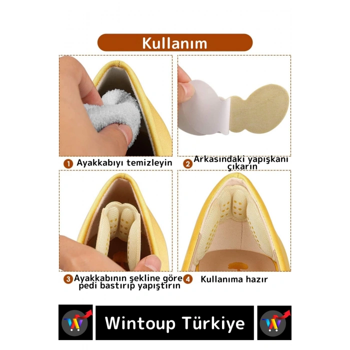 Premium Ayak Topuk Vurma Önleyici Taban Arkası Koruyucu Ayakkabı Daraltma Pedi 5 Mm 2 Çift