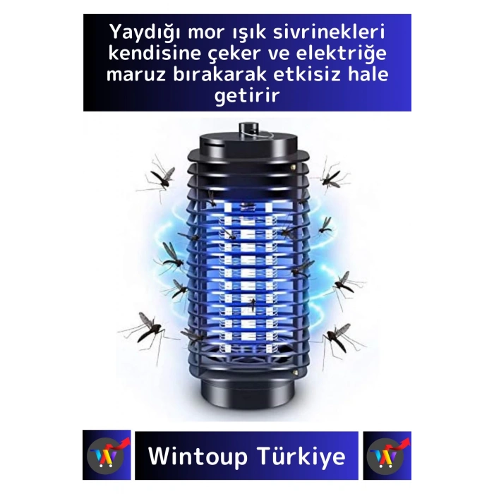 Premium Prizli Asmalı Az Yer Kaplayan Elektrikli Cihaz Cız Lamba Mor Işık Kara Sivri Sinek Öldürücü