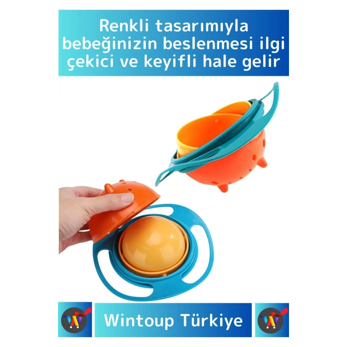 Premium Seri BPA Free Zararsız Pratik Kolay Temizlenir Eğlenceli Dökülmez Tasarım Bebek Mama Kasesi