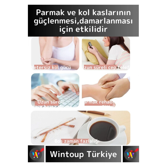 Premium Portable Dayanıklı Kas Gevşetme Parmak Bilek Güçlendirici Damar Belirginleştirici Lastik