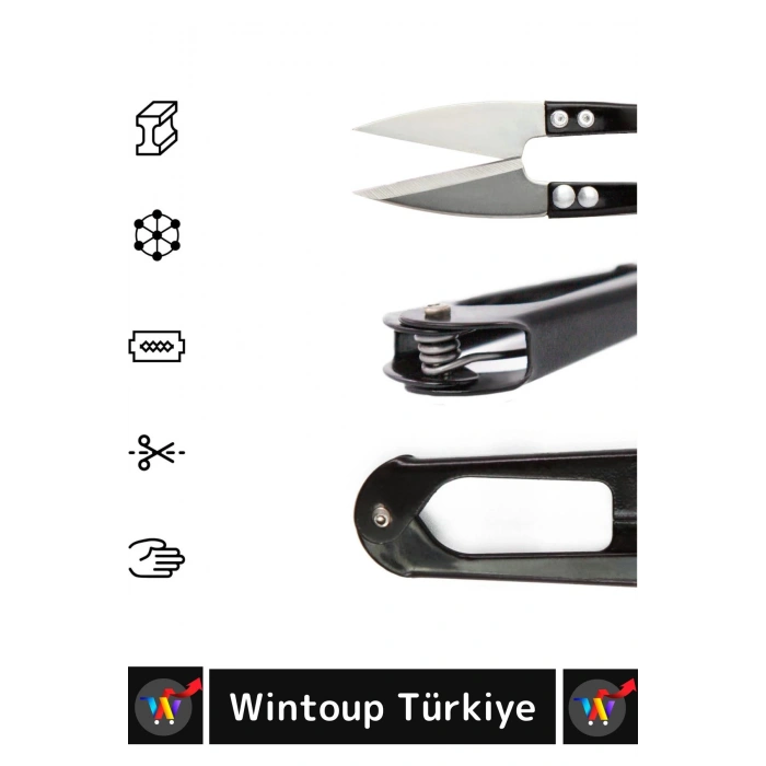 Premium Dayanıklı Paslanmaz Çelik Pratik Kamp Doğa Balık Yaylı Keskin Balıkçı İp Kesme Makası