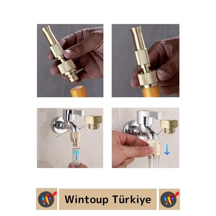 Özel Üretim Bahçe Araba Dış Cephe Balkon Yüksek Basınçlı Tazyikli Su Ayarlanabilir Hortum Başlığı