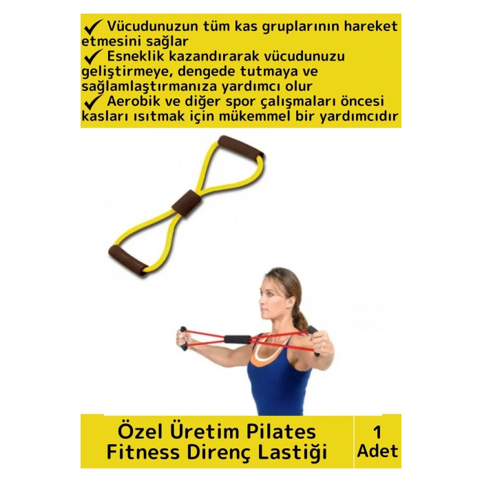 Premium Fitness Aerobik Pilates Jimnastik Egzersiz Spor Kas Açma-Germe Güçlenme Body Direnç Lastiği
