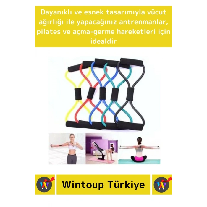 Premium Fitness Aerobik Pilates Jimnastik Egzersiz Spor Kas Açma-Germe Güçlenme Body Direnç Lastiği