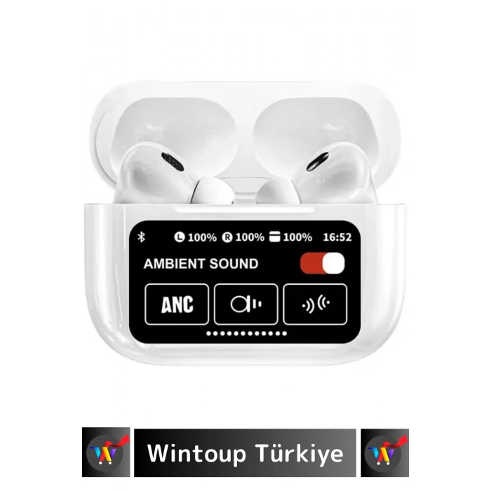 Özel iPhone 16 Pro Uyumlu OLED Ekran ANC/Arama Yanıtlama/Müzik Çalar Kulak İçi Bluetooth Kulaklık