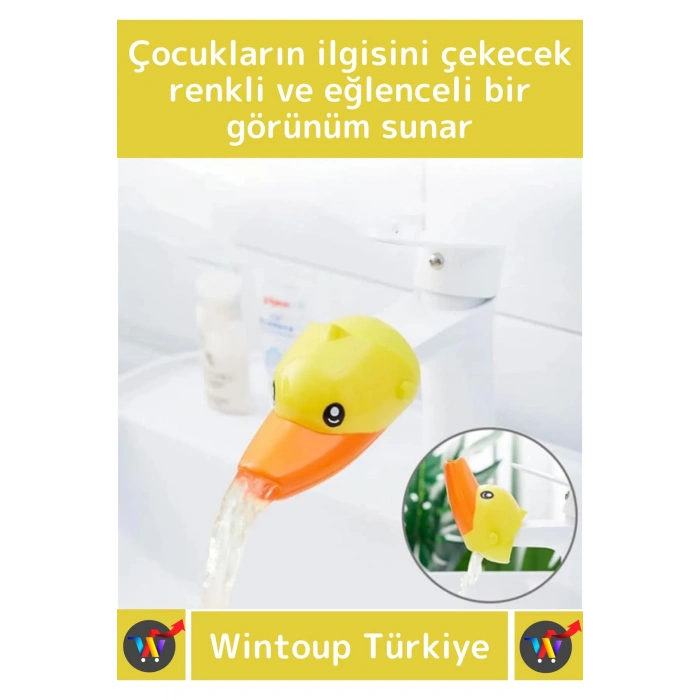 Premium Sağlam Pratik Kolay Montaj Çocuklar İçin İlgi Çekici Eğlenceli Sevimli Ördek Musluk Başlığı
