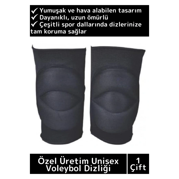Luxery Özel Üretim Esnek Yumuşak Koruyucu Unisex Voleybol Futbol Dizliği