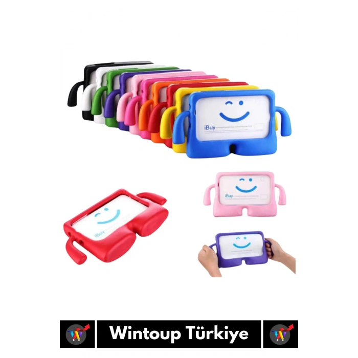 Premium Apple Ipad 7.8.9. Nesil 10.2 Inch Silikon Yumuşak Tutacaklı Tam Koruma Çocuk Tablet Kılıfı