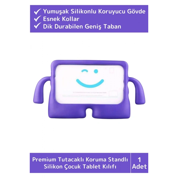 Premium Apple Samsung Uyumlu 11 Inch Silikon Yumuşak Tutacaklı Tam Koruma Kids Çocuk Tablet Kılıfı
