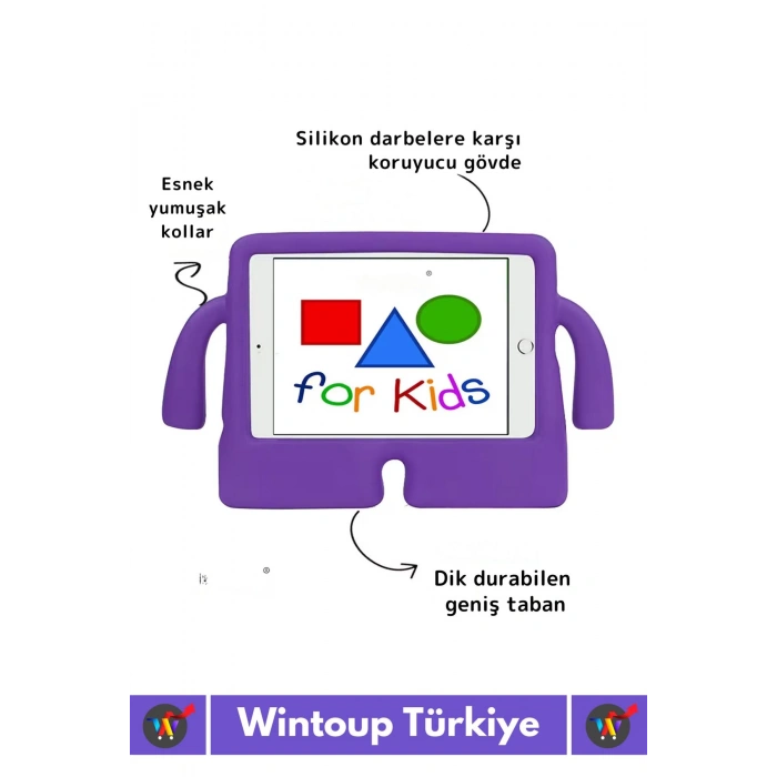 Premium Apple Samsung Uyumlu 11 Inch Silikon Yumuşak Tutacaklı Tam Koruma Kids Çocuk Tablet Kılıfı