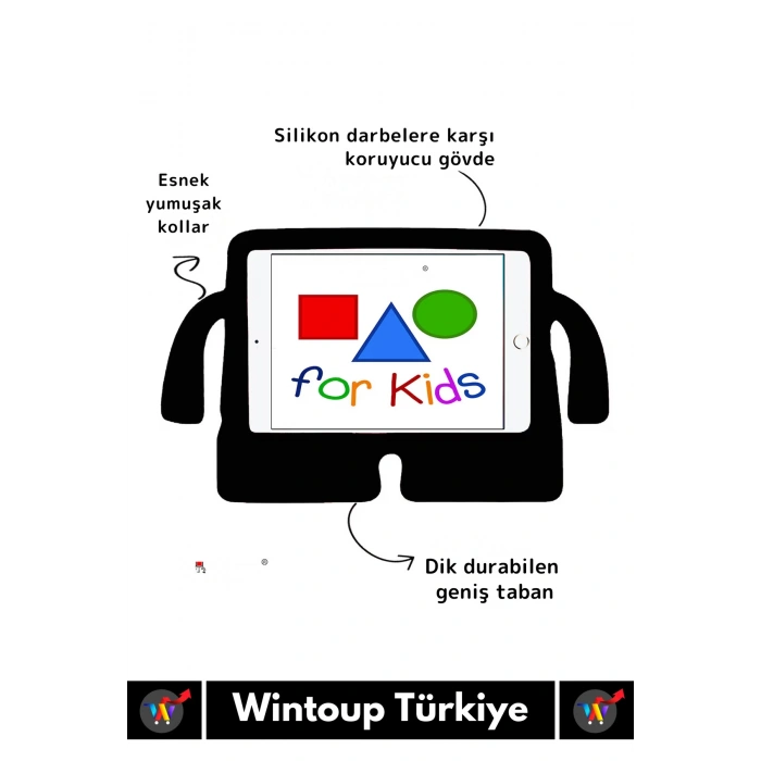 Premium Apple Samsung Uyumlu 11 Inch Silikon Yumuşak Tutacaklı Tam Koruma Kids Çocuk Tablet Kılıfı