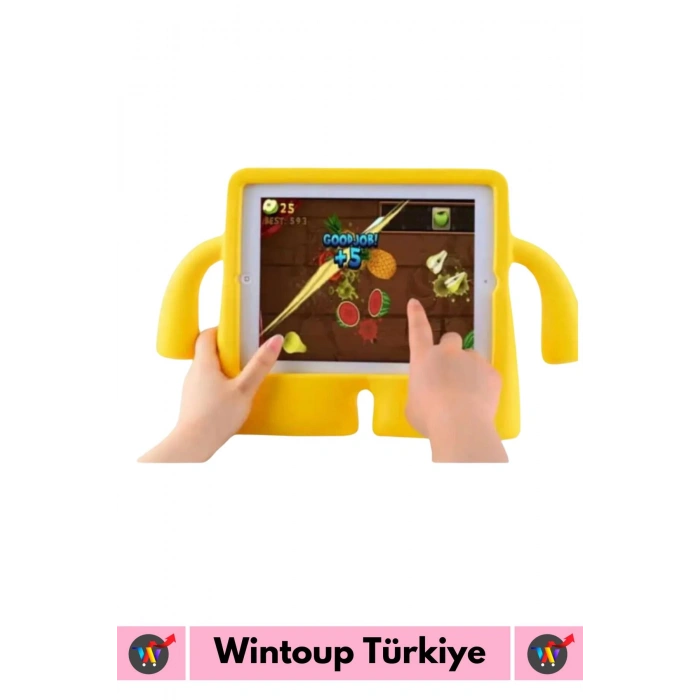 Premium Apple Samsung Uyumlu 8.7 Inch Silikon Yumuşak Tutacaklı Tam Koruma Çocuk Tablet Kılıfı