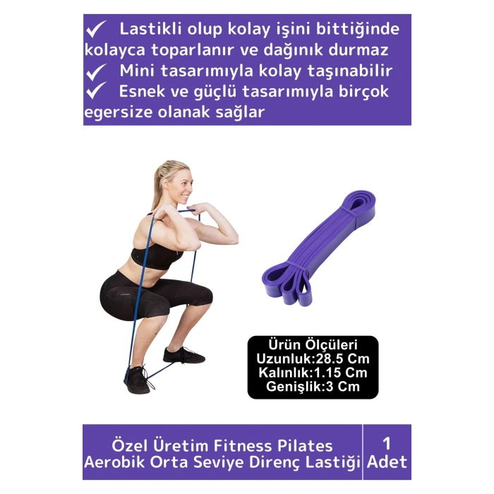 Özel Üretim Dayanıklı Orta Sert Zayıflama Fitness Squat Pilates Jimnastik Spor Aerobik Direnç Bantı