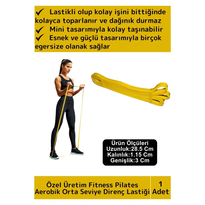 Özel Üretim Dayanıklı Orta Sert Zayıflama Fitness Squat Pilates Jimnastik Spor Aerobik Direnç Bantı