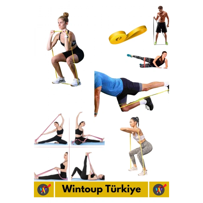 Özel Üretim Dayanıklı Orta Sert Zayıflama Fitness Squat Pilates Jimnastik Spor Aerobik Direnç Bantı