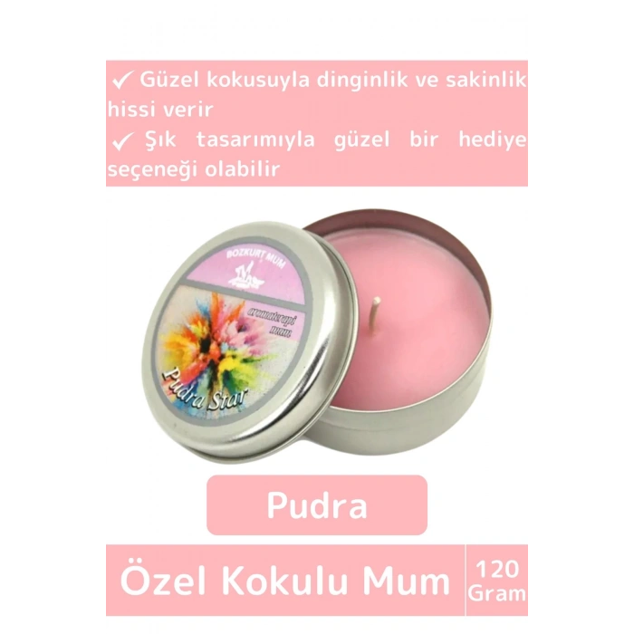 Premium Özel Metal Kutulu Arınma Huzur Meditasyon Yoga Esans Dekoratif Mum Oda Kokusu 120 Gram