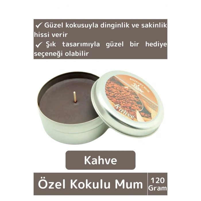 Premium Özel Metal Kutulu Arınma Huzur Meditasyon Yoga Esans Dekoratif Mum Oda Kokusu 120 Gram