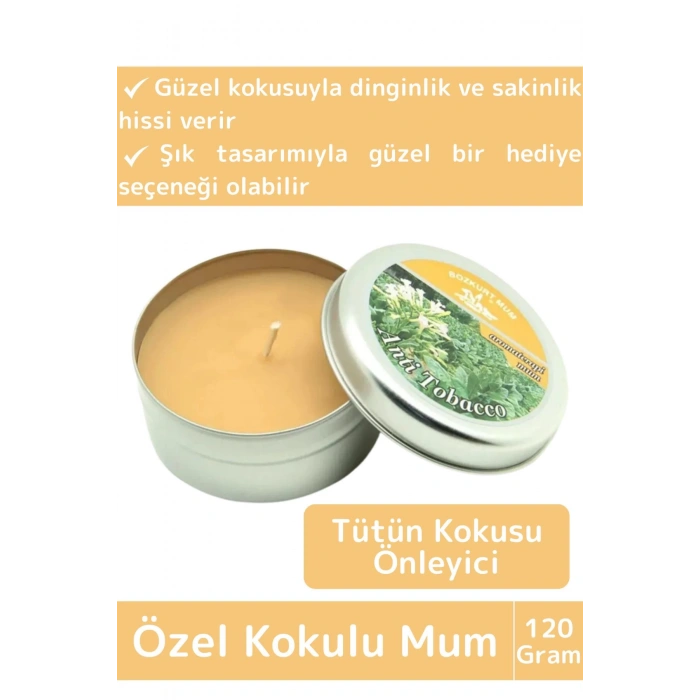 Premium Özel Metal Kutulu Arınma Huzur Meditasyon Yoga Esans Dekoratif Mum Oda Kokusu 120 Gram