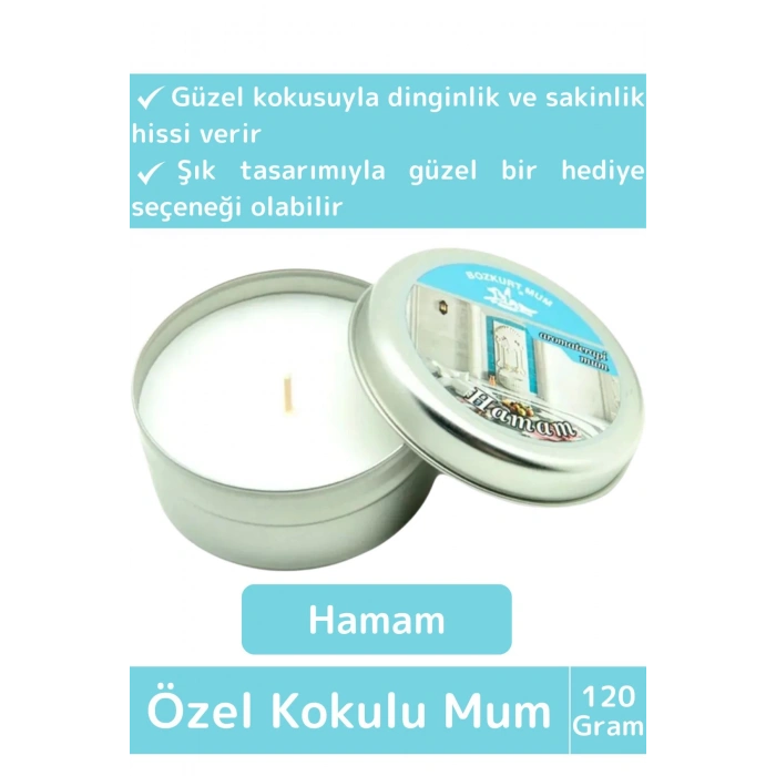 Premium Özel Metal Kutulu Arınma Huzur Meditasyon Yoga Esans Dekoratif Mum Oda Kokusu 120 Gram