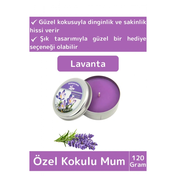 Premium Özel Metal Kutulu Arınma Huzur Meditasyon Yoga Esans Dekoratif Mum Oda Kokusu 120 Gram