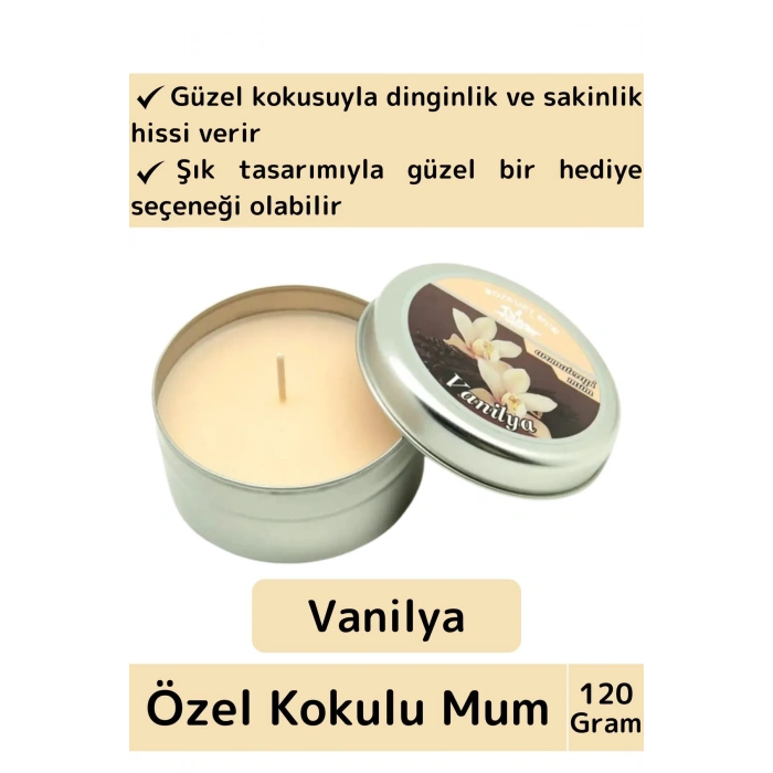 Premium Özel Metal Kutulu Arınma Huzur Meditasyon Yoga Esans Dekoratif Mum Oda Kokusu 120 Gram