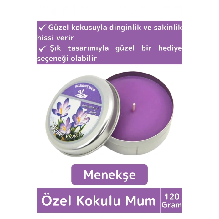 Premium Özel Metal Kutulu Arınma Huzur Meditasyon Yoga Esans Dekoratif Mum Oda Kokusu 120 Gram