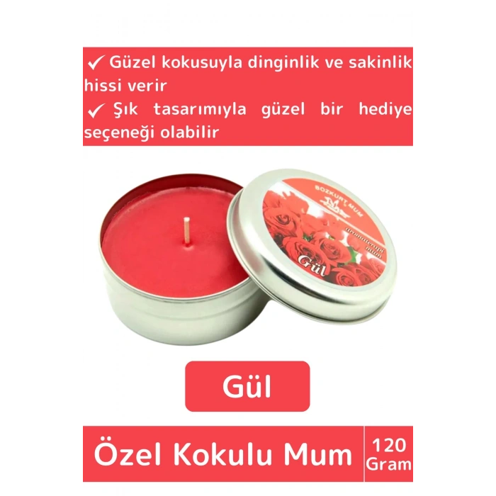 Premium Özel Metal Kutulu Arınma Huzur Meditasyon Yoga Esans Dekoratif Mum Oda Kokusu 120 Gram