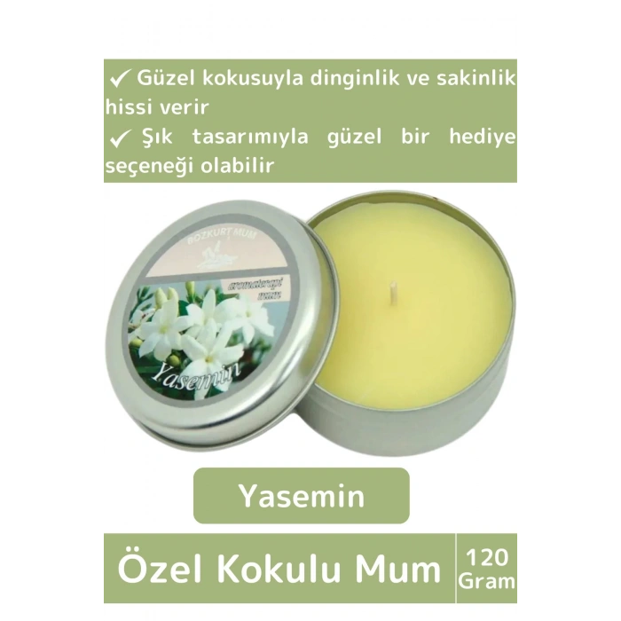 Premium Özel Metal Kutulu Arınma Huzur Meditasyon Yoga Esans Dekoratif Mum Oda Kokusu 120 Gram