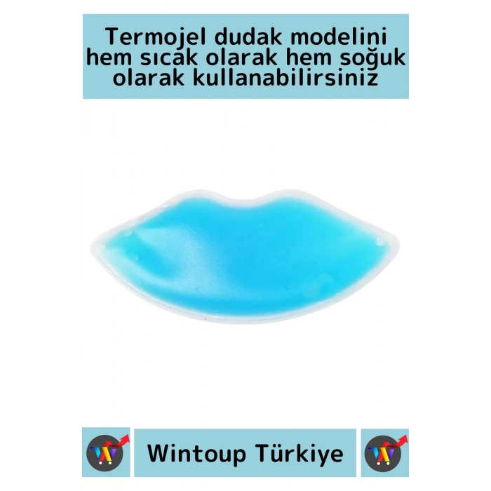 Premium Dudak Botoksu Soğuk Sıcak Termojel Yıkanabilir Isıtıcı Soğutucu Jel Mavi Dudak Bandı