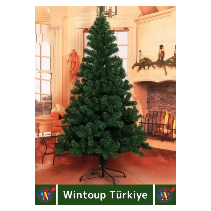 Premium Yüksek Kaliteli Sabitleyici Ayaklı New Year Parti Noel 150 Cm X 220 Dal Yılbaşı Çam Ağacı