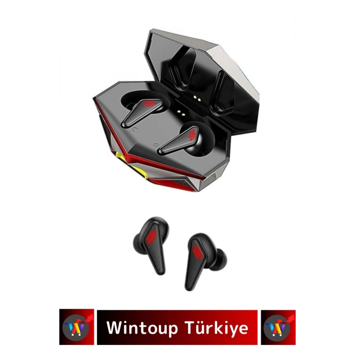 Premium  16 Pro Max Uyumlu Metal Kasa Led Işık ANC Gamer Kulak İçi Bluetooth Oyuncu Kulaklığı