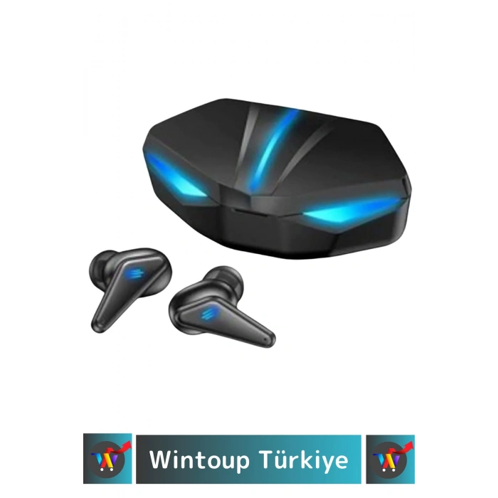 Premium iPhone 16 Tam Uyumlu Led Işıklı Gaming Kulak İçi Bluetooth Oyuncu Kulaklığı