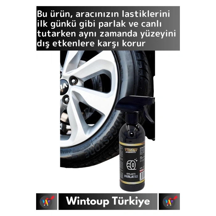 Özel Üretim UV Koruyucu Ekstra Canlı Görünüm Araba Otomobil Araç Lastik Parlatıcı Temizleyici 410 Ml