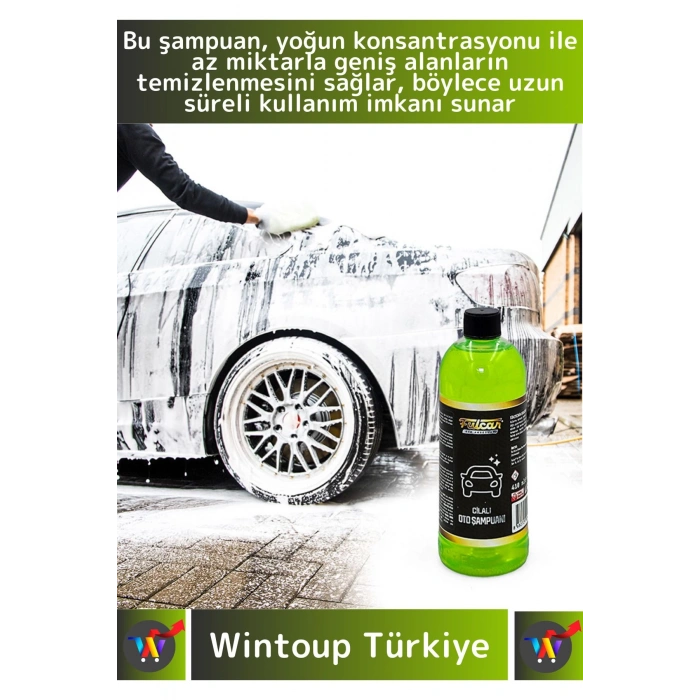 Premium Yüksek Kaliteli Koruyucu Etkili Parlak Görünüm Otomobil Cilalı Konsantre Araç Şampuanı 410ML