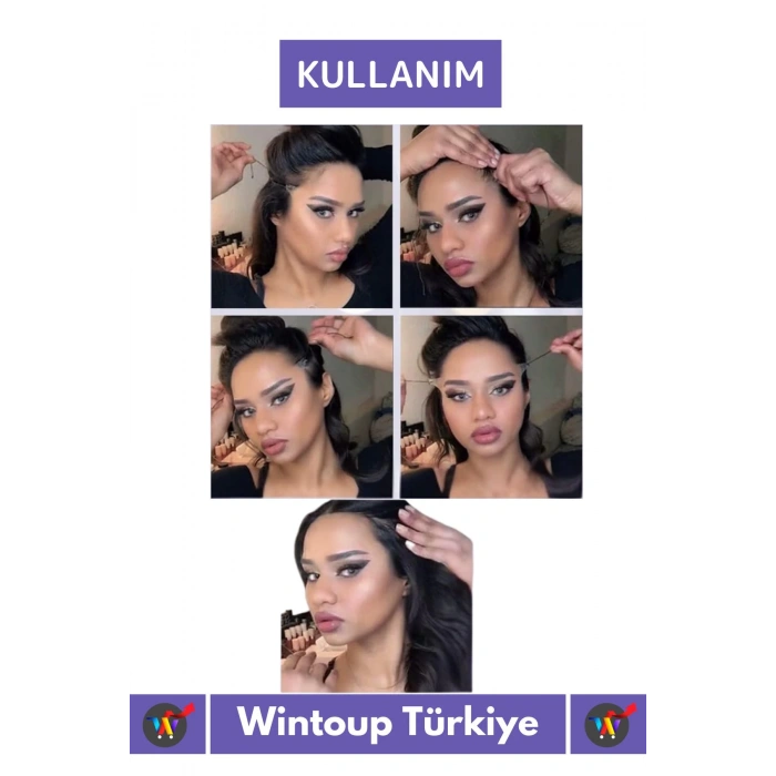 Premium Günlük Kullanım Suya Dayanıklı İpli Yüz Kaş&Göz Vücut Gıdı Gerdirme Bandı 3lü Set 10 Adet