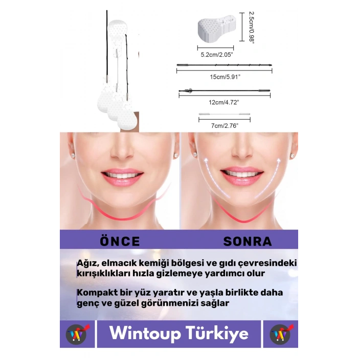 Premium Günlük Kullanım Suya Dayanıklı İpli Yüz Kaş&Göz Vücut Gıdı Gerdirme Bandı 3lü Set 30 Adet