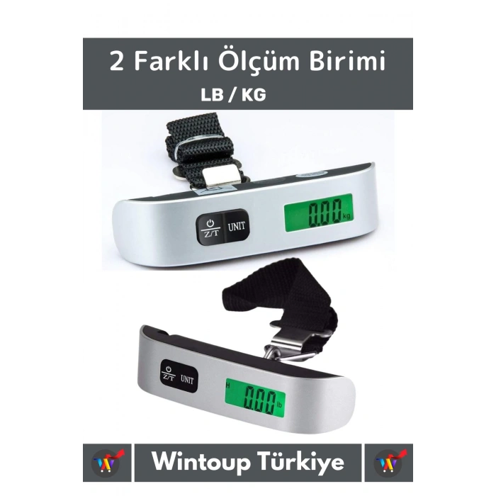 Premium Taşınabilir Seyahat Bavul Ağırlık Tartı Dijital LCD Ekran Kompakt Bagaj Tartısı MAX 50 Kg