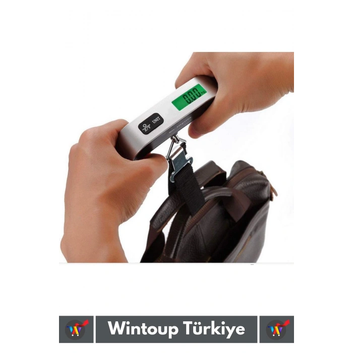 Premium Taşınabilir Seyahat Bavul Ağırlık Tartı Dijital LCD Ekran Kompakt Bagaj Tartısı MAX 50 Kg