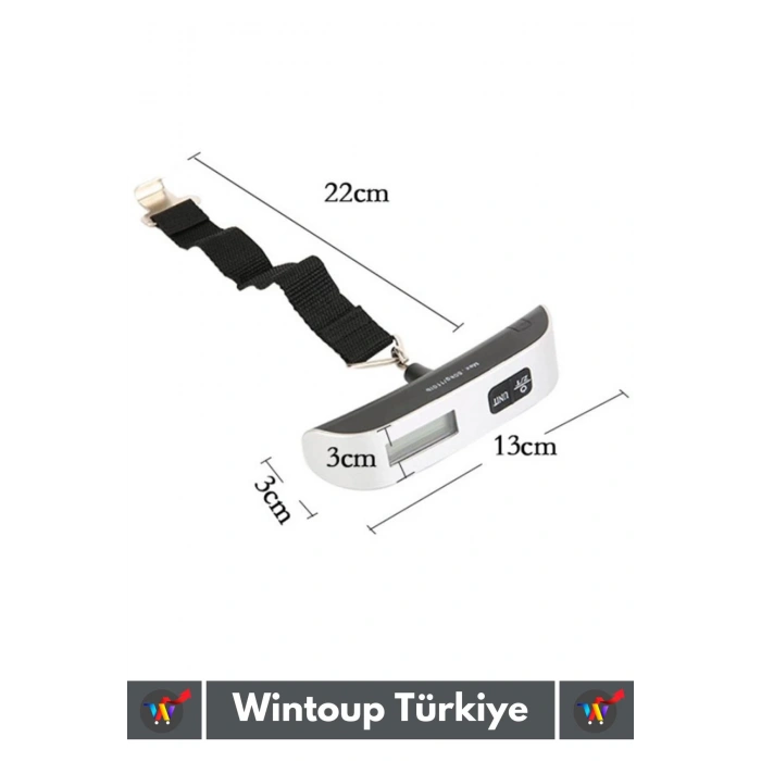 Premium Taşınabilir Seyahat Bavul Ağırlık Tartı Dijital LCD Ekran Kompakt Bagaj Tartısı MAX 50 Kg