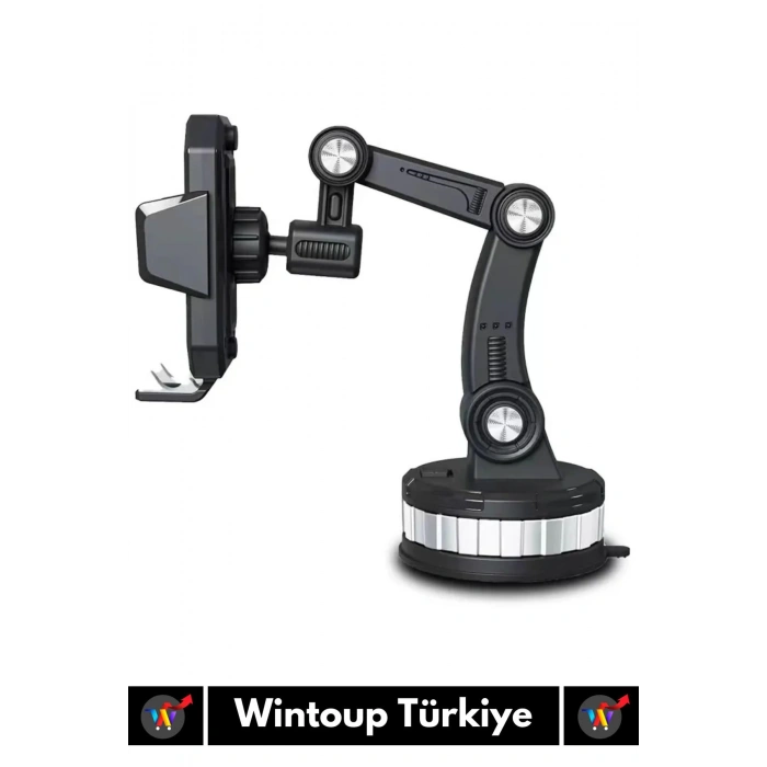 Premium Kompakt 4.7-6.7 İnç 360 Derece Dönebilen Ayarlanabilir 3 Kademeli Çok Amaçlı Telefon Tutucu