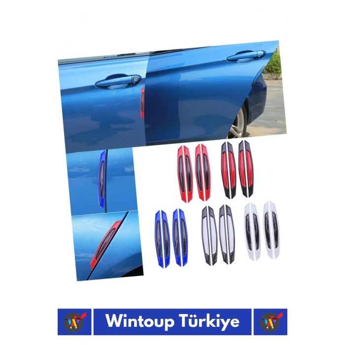 Özel Üretim Yüksek Kaliteli Oto Araç Otomobil Ayna Kapı Koruyucu Reflektörlü Şerit 4 Adet