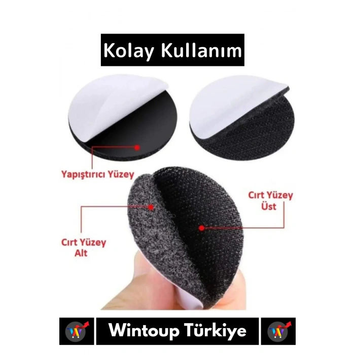 Özel Kendinden Yapışkanlı Yıkanabilir Tekrar Kullanılabilir Halı Kilim Kaydırmaz Cırt Bant 30 Adet